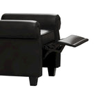 Black Adjustable Tufted Recliner Arm Chair with Sturdy Wooden Legs
