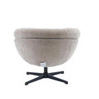 Chenille Upholstered Swivel Club Chair