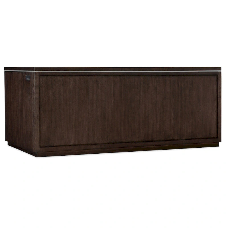 72-Inch Wide Contemporary Industrial Executive Desk with Seven Drawers