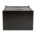 2 Drawer Storage Stand with Wood Top & Dark Fabric Pull Drawers
