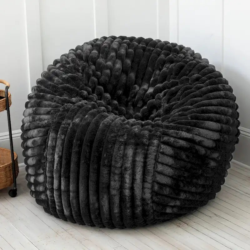 5-Foot Large Faux Fur Bean Bag Chair with Removable Washable Cover