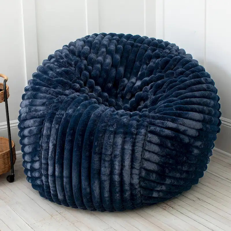 5-Foot Large Faux Fur Bean Bag Chair with Removable Washable Cover