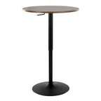 27-Inch Adjustable Height Bar Table with Chrome Base