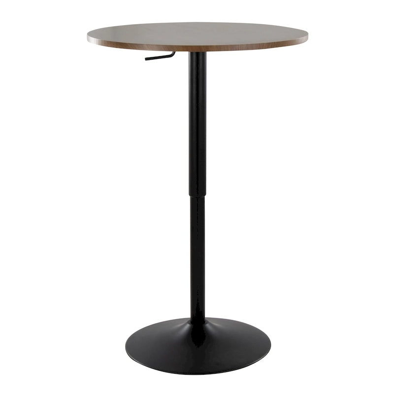 27-Inch Adjustable Height Bar Table with Chrome Base