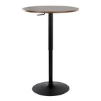 27-Inch Adjustable Height Bar Table with Chrome Base