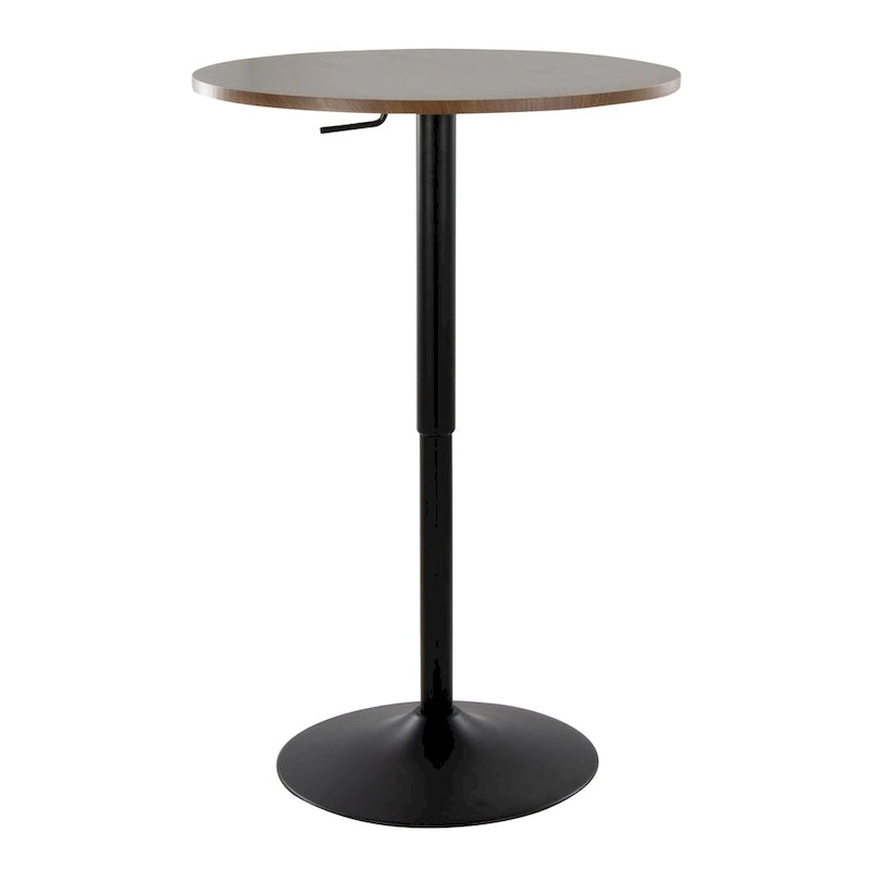 27-Inch Adjustable Height Bar Table with Chrome Base