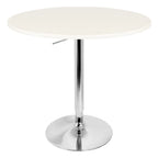 27-Inch Adjustable Height Bar Table with Chrome Base