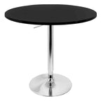27-Inch Adjustable Height Bar Table with Chrome Base