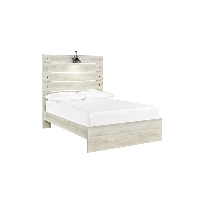 Cama de Painel Branca Rústica Estilo Industrial de Quinta