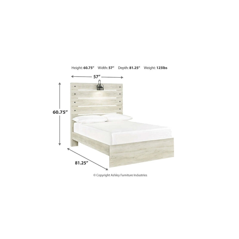 Cama de Painel Branca Rústica Estilo Industrial de Quinta