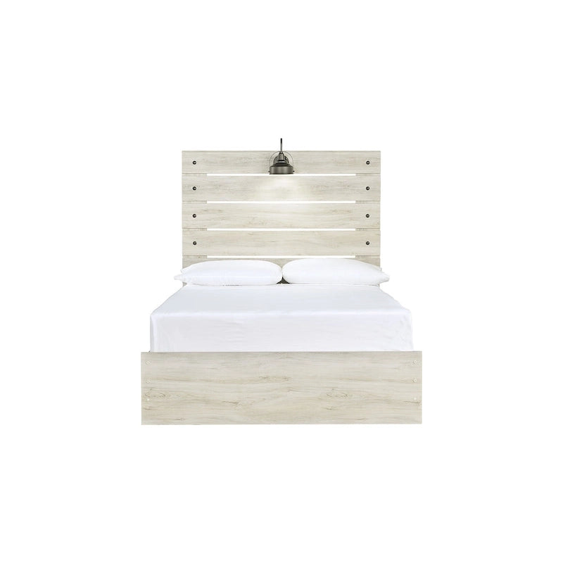 Cama de Painel Branca Rústica Estilo Industrial de Quinta