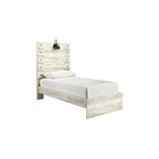 Cama de Painel Branca Rústica Estilo Industrial de Quinta