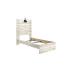 Cama de Painel Branca Rústica Estilo Industrial de Quinta