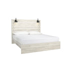 Cama de Painel Branca Rústica Estilo Industrial de Quinta