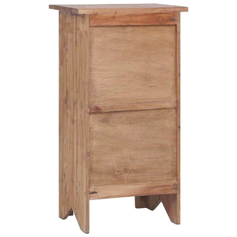 Mesa de Cabeceira em Madeira de Mogno Maciço com Fecho de Porta Rústico