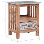Mesa de Cabeceira em Madeira de Mogno Maciço com Fecho de Porta Rústico