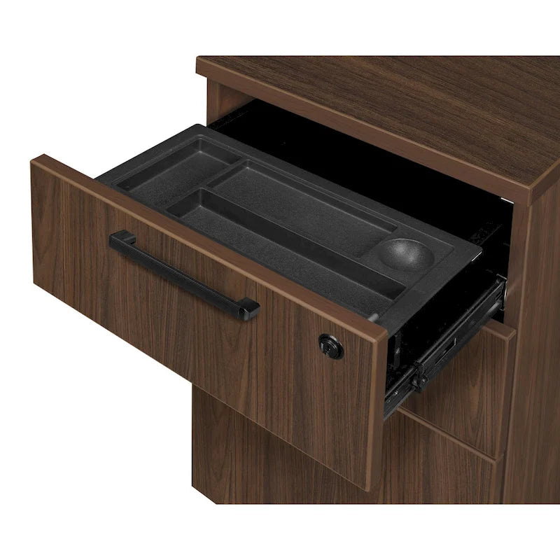 42-Inch Single Pedestal Office Desk with File and Box Drawer
