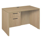 42-Inch Single Pedestal Office Desk with File and Box Drawer