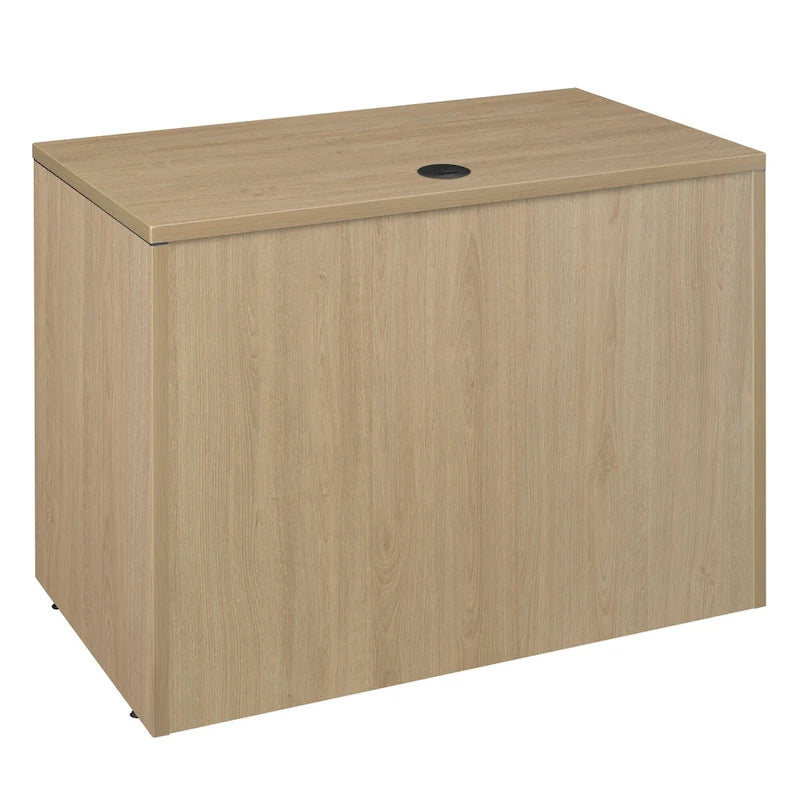 42-Inch Single Pedestal Office Desk with File and Box Drawer
