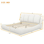Cama King Size Estofada c/ Cabeceira Grossa e Encosto Acolchoado Grande