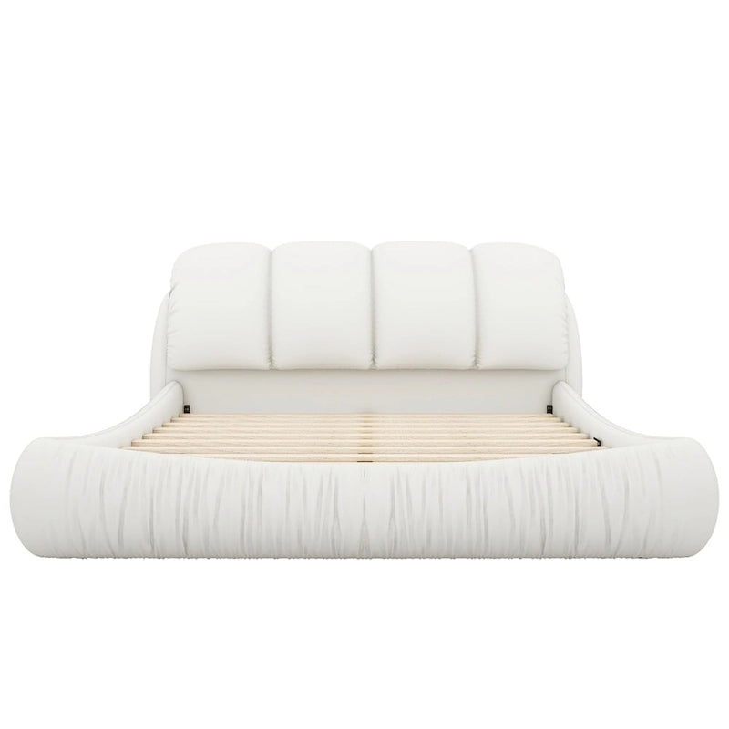 Cama King Size Estofada c/ Cabeceira Grossa e Encosto Acolchoado Grande