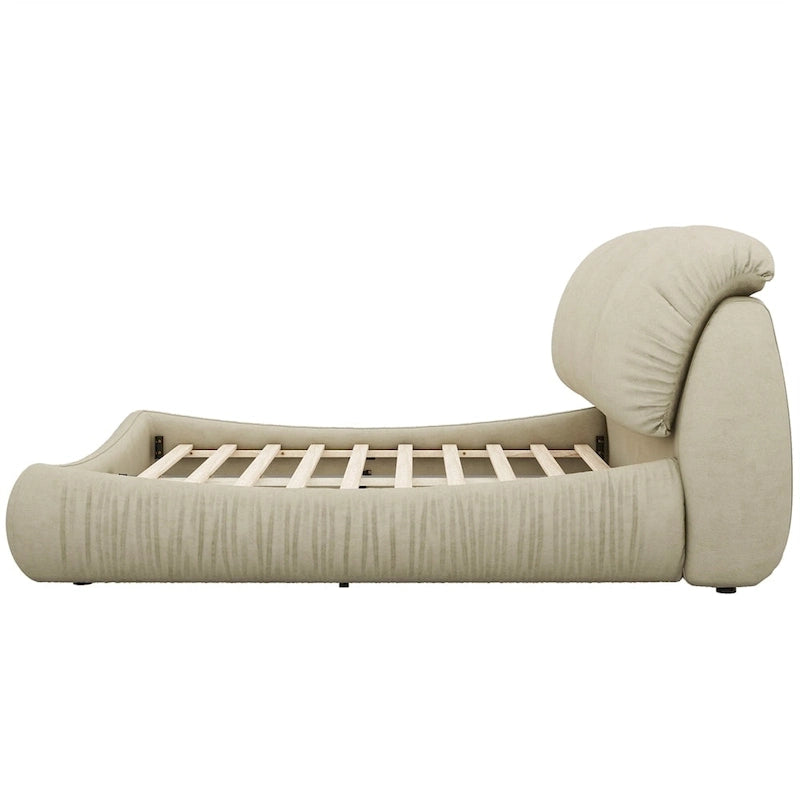 Cama King Size Estofada c/ Cabeceira Grossa e Encosto Acolchoado Grande