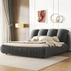 Cama King Size Estofada c/ Cabeceira Grossa e Encosto Acolchoado Grande