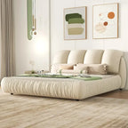 Cama King Size Estofada c/ Cabeceira Grossa e Encosto Acolchoado Grande