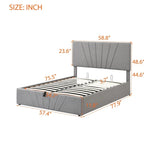 Cama Plataforma Estofada com Sistema de Armazenamento Hidráulico