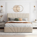 Cama Plataforma Estofada com Sistema de Armazenamento Hidráulico