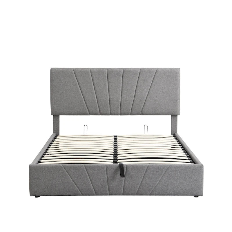 Cama Plataforma Estofada com Sistema de Armazenamento Hidráulico