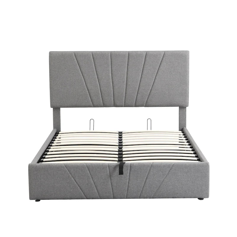 Cama Plataforma Estofada com Sistema de Armazenamento Hidráulico