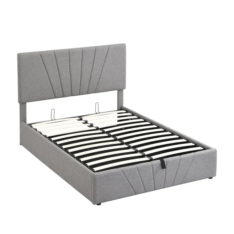Cama Plataforma Estofada com Sistema de Armazenamento Hidráulico