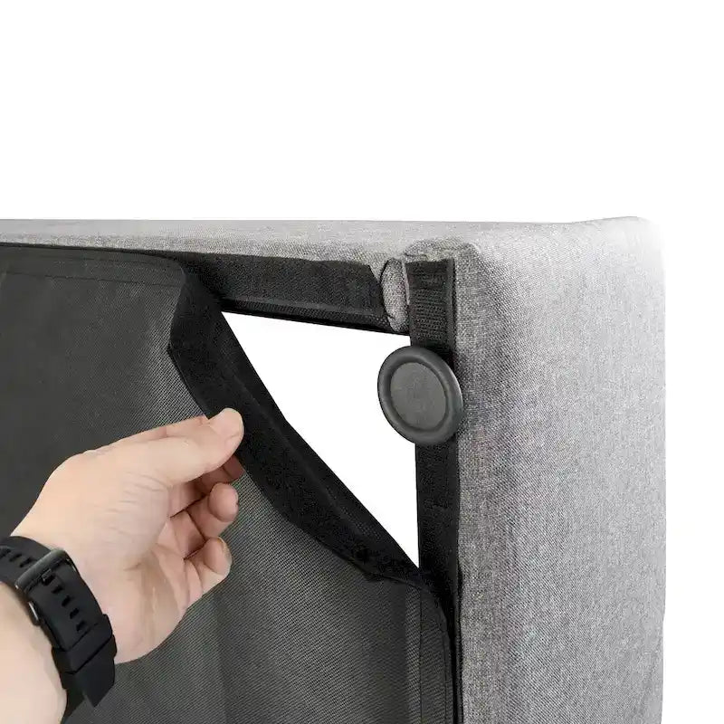 Cama Plataforma Estofada com Sistema de Armazenamento Hidráulico