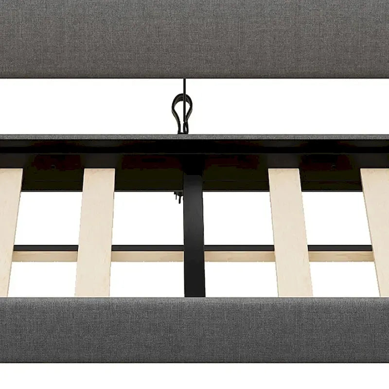 Cama de Solteiro Estofada com Arrumação, Portas USB e Iluminação LED