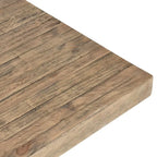 84-Inch Reclaimed Pine Wood Dining Table with Plinth Base Natural