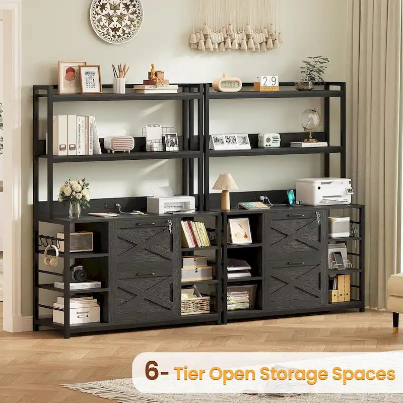 6 Layer File Cabinet Lock Vertical Filing Cabinet Charging Station