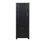 Armário de Arrumação em MDF Independente com Duas Gavetas e Prateleiras Ajustáveis