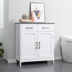 Bathroom Floor Cabinet Two Drawers and Adjustable Shelves