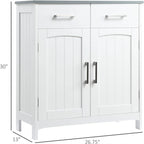 Bathroom Floor Cabinet Two Drawers and Adjustable Shelves