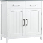 Bathroom Floor Cabinet Two Drawers and Adjustable Shelves