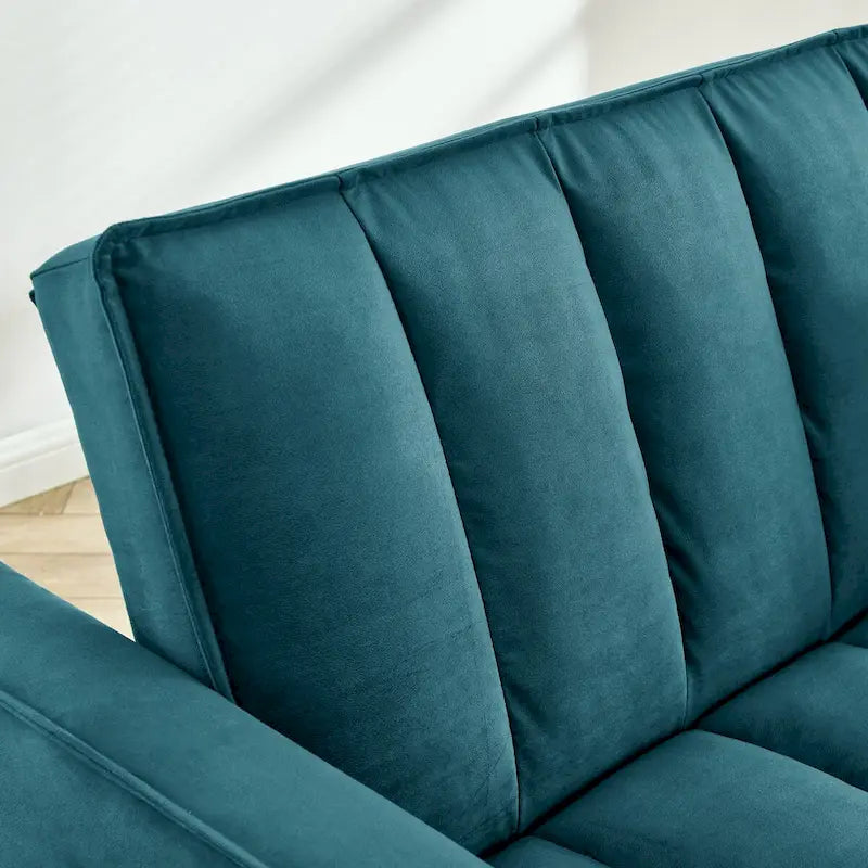 Poltrona Sofá-Cama Conversível 3 em 1 de Veludo com Almofadas