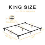 7 Inch Adjustable Steel Bed Frames Heavy Duty